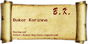 Bukor Korinna névjegykártya